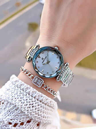 Daniel Klein Çelik Kordonlu 2 Yıl Garantili 3 Atm Suya Dayanıklı Kadın Kol Saati+Bileklik BD.14132.1