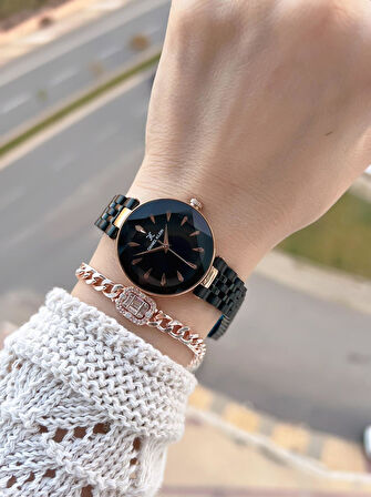 Daniel Klein Çelik Kordonlu 2 Yıl Garantili 3 Atm Suya Dayanıklı Kadın Kol Saati+Bileklik BD.10105.6