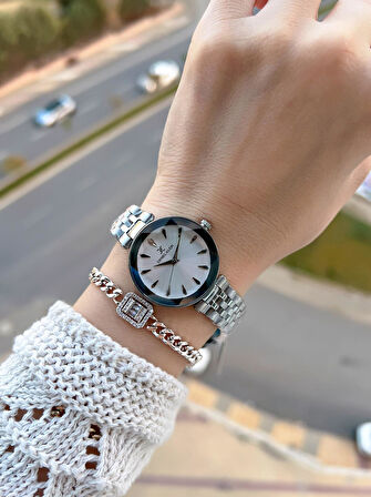 Daniel Klein Çelik Kordonlu 2 Yıl Garantili 3 Atm Suya Dayanıklı Kadın Kol Saati+Bileklik BD.10105.1