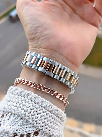 Daniel Klein Çelik Kordonlu 2 Yıl Garantili 3 Atm Suya Dayanıklı Kadın Kol Saati+Bileklik BD.10108.6