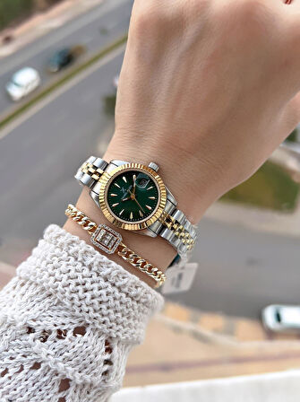 Daniel Klein Çelik Kordonlu 2 Yıl Garantili 3 Atm Suya Dayanıklı Kadın Kol Saati+Bileklik BD.10030.5