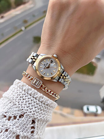 Daniel Klein Çelik Kordonlu 2 Yıl Garantili 3 Atm Suya Dayanıklı Kadın Kol Saati+Bileklik BD.10030.6