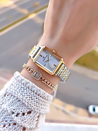 Daniel Klein Çelik Kordonlu 2 Yıl Garantili 3 Atm Suya Dayanıklı Kadın Kol Saati+Bileklik BD.13785.4