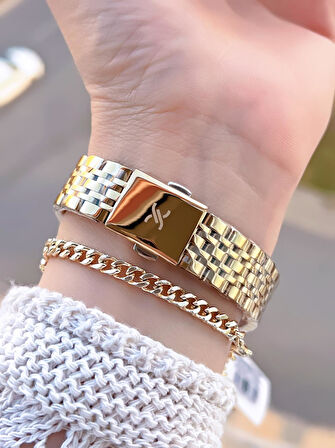 Daniel Klein Çelik Kordonlu 2 Yıl Garantili 3 Atm Suya Dayanıklı Kadın Kol Saati+Bileklik BD.13785.6