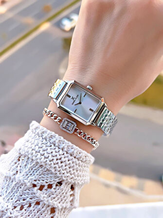 Daniel Klein Çelik Kordonlu 2 Yıl Garantili 3 Atm Suya Dayanıklı Kadın Kol Saati+Bileklik BD.13785.1