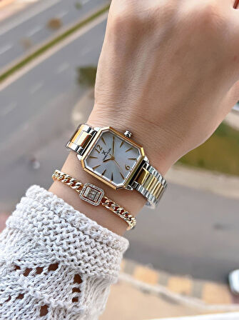 Daniel Klein Çelik Kordonlu 2 Yıl Garantili 3 Atm Suya Dayanıklı Kadın Kol Saati+Bileklik BD.14090.5