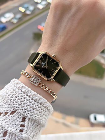 Daniel Klein Deri Kordonlu 2 Yıl Garantili 3 Atm Suya Dayanıklı Kadın Kol Saati+Bileklik BD.13939.4