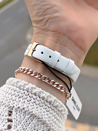 Daniel Klein Deri Kordonlu 2 Yıl Garantili 3 Atm Suya Dayanıklı Kadın Kol Saati+Bileklik BD.13939.5