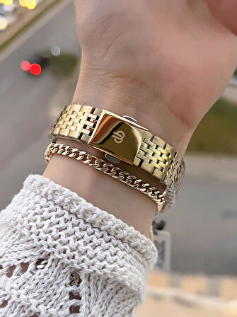 Bigotti Çelik Kordon 2 Yıl Garantili 3 Atm Suya Dayanıklı Spor Kadın Kol Saati+Bileklik YBG.10661.3