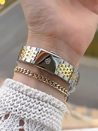 Bigotti Çelik Kordon 2 Yıl Garantili 3 Atm Suya Dayanıklı Spor Kadın Kol Saati+Bileklik YBG.10661.4