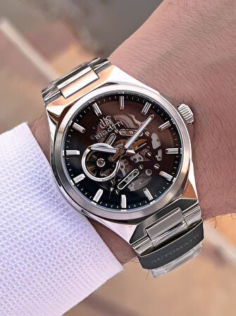 Bigotti Otomatik Ve Kurmalı Çelik Karatma Ve Renk Atma Yapmaz 5 Atm Erkek Kol Saati EBG.10692.2