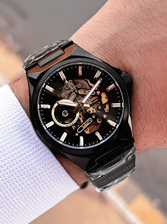 Bigotti Otomatik Ve Kurmalı Çelik Karatma Ve Renk Atma Yapmaz 5 Atm Erkek Kol Saati EBG.10683.4