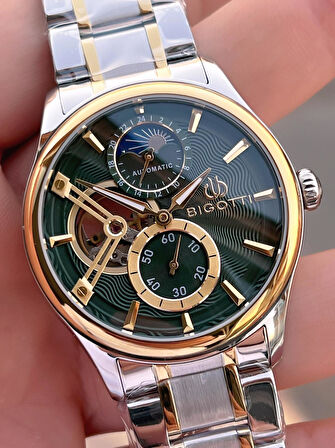 Bigotti Otomatik Ve Kurmalı Çelik Karatma Ve Renk Atma Yapmaz 5 Atm Erkek Kol Saati EBG.10683.4