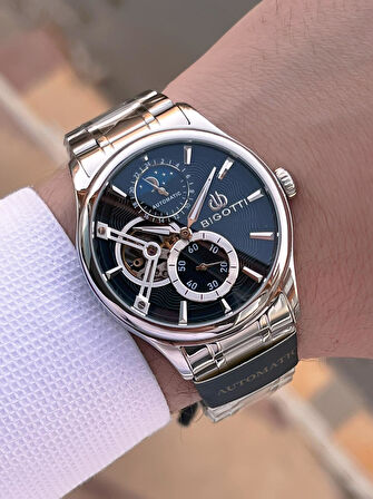 Bigotti Otomatik Ve Kurmalı Çelik Karatma Ve Renk Atma Yapmaz 5 Atm Erkek Kol Saati EBG.10683.2