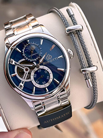 Bigotti Otomatik Ve Kurmalı Çelik Karatma Ve Renk Atma Yapmaz 5 Atm Erkek Kol Saati EBG.10683.3