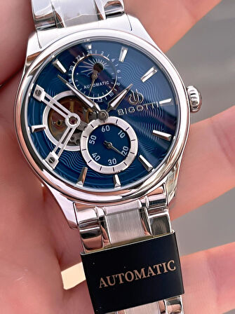 Bigotti Otomatik Ve Kurmalı Çelik Karatma Ve Renk Atma Yapmaz 5 Atm Erkek Kol Saati EBG.10683.3