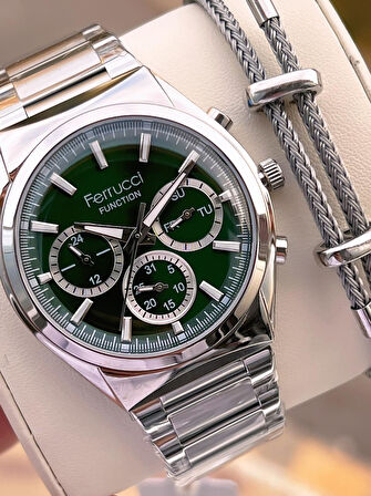 Ferrucci 2 Yıl Garantili Çelik Kordon İç Kadran Özellikleri Aktif 3 Atm Erkek Kol Saati EF.03517.4