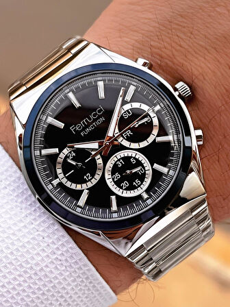Ferrucci 2 Yıl Garantili Çelik Kordon İç Kadran Özellikleri Aktif 3 Atm Erkek Kol Saati EF.03517.2