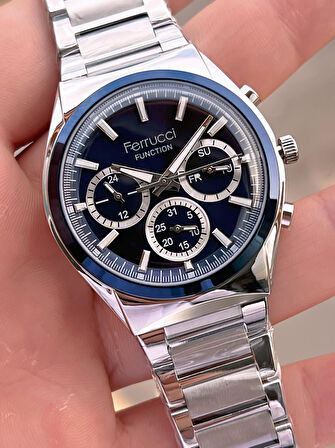 Ferrucci 2 Yıl Garantili Çelik Kordon İç Kadran Özellikleri Aktif 3 Atm Erkek Kol Saati EF.03517.2