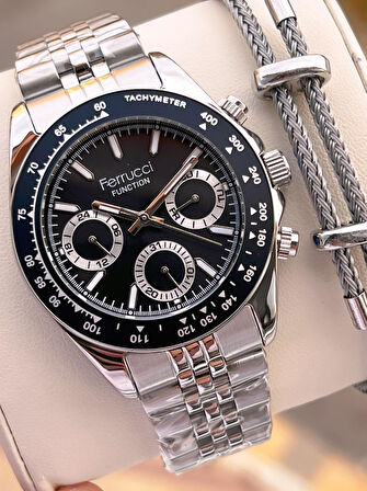 Ferrucci 2 Yıl Garantili Çelik Kordon İç Kadran Özellikleri Aktif 3 Atm Erkek Kol Saati EF.03648.4