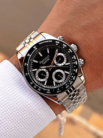 Ferrucci 2 Yıl Garantili Çelik Kordon İç Kadran Özellikleri Aktif 3 Atm Erkek Kol Saati EF.03648.4