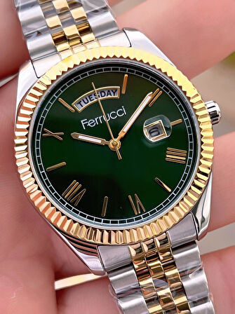 Ferrucci Nişan Ve Takım Elbiselere Özel Takvimli Kadran 2 Yıl Garantili Spor Erkek Kol Saati J3623.2