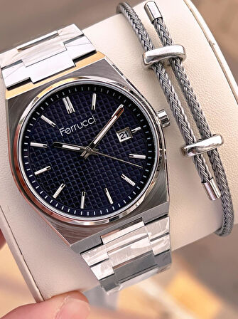 Ferrucci Nişan Ve Takım Elbiselere Özel Takvimli Kadran 2 Yıl Garantili Spor Erkek Kol Saati J3625.3