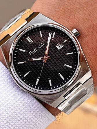 Ferrucci Nişan Ve Takım Elbiselere Özel Takvimli Kadran 2 Yıl Garantili Spor Erkek Kol Saati J3625.3