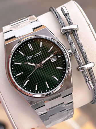 Ferrucci Nişan Ve Takım Elbiselere Özel Takvimli Kadran 2 Yıl Garantili Spor Erkek Kol Saati J3625.2