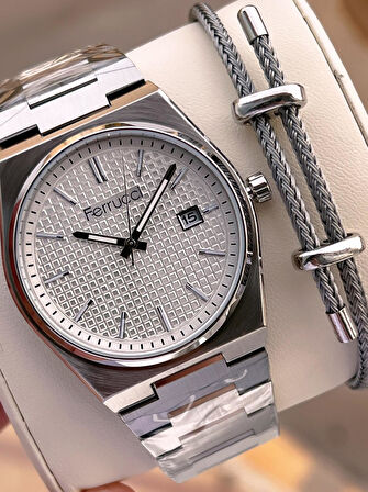 Ferrucci Nişan Ve Takım Elbiselere Özel Takvimli Kadran 2 Yıl Garantili Spor Erkek Kol Saati J3625.1