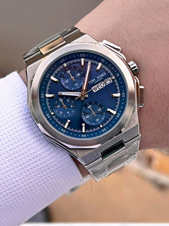 Tom Jones Bileklik Hediyeli Çelik Kordon 3 Atm Suya Dayanıklı 2 Yıl Garantili Erkek Kol Saati 10046.3