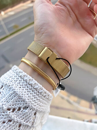 Daniel Klein Çelik Hasır Kordon 2 Yıl Garantili 3Atm Suya Dayanıklı Kadın Kol Saati+Bileklik B141194