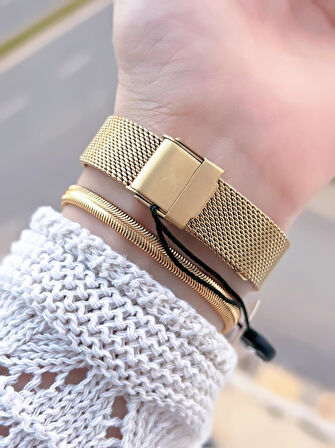 Daniel Klein Çelik Kordonlu 2 Yıl Garantili 3 Atm Suya Dayanıklı Kadın Kol Saati+Bileklik BF.10981.3