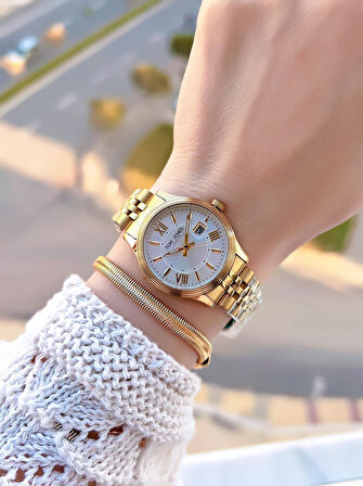 Tom Jones Çelik Kordon Kararma Renk Atma Yapmaz 3 Atm Suya Dayanıklı Kadın Kol Saati BTJ.YN10105.2