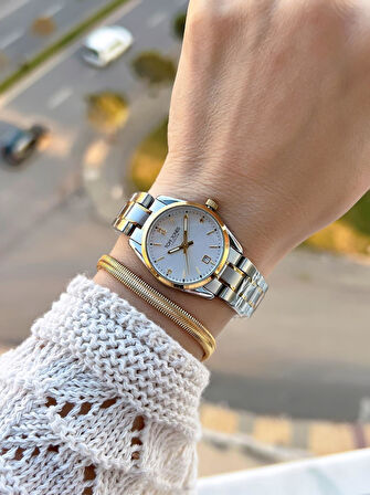 Tom Jones Çelik Kordon Kararma Renk Atma Yapmaz 3 Atm Suya Dayanıklı Kadın Kol Saati BTJ.YN10059.3