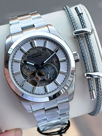 Quantum Otomatik Mekanizma Sapphire Cizilmez Cam Çelik Kordon 10 Atm Erkek Kol Saat EMG.1132.340