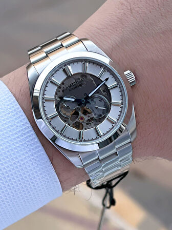 Quantum Otomatik Mekanizma Sapphire Cizilmez Cam Çelik Kordon 10 Atm Erkek Kol Saat EMG.1132.340