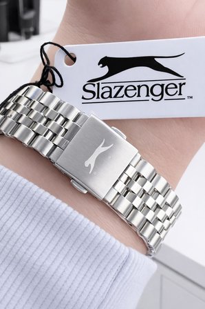 Slazenger İtalyan Tasarım Bileklik Hediyeli 2 Yıl Garantili 10 Atm Çelik Erkek Kol Saat ESL.2574.350