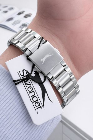 Slazenger İtalyan Tasarım Bileklik Hediyeli 2 Yıl Garantili 10 Atm Çelik Erkek Kol Saat ESL.2501.02