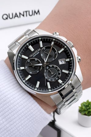 Quantum Sapphire Camlı İtalyan Bileklik Hediyeli 2 Yıl Garantili 10 Atm Erkek Kol Saati 1122.351