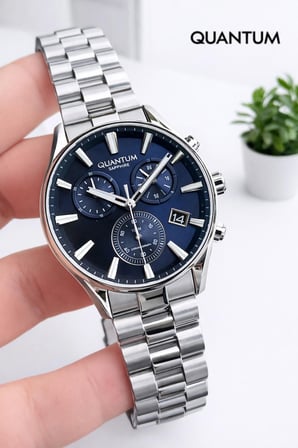 Quantum Sapphire Camlı İtalyan Bileklik Hediyeli 2 Yıl Garantili 10 Atm Erkek Kol Saati 1193.390