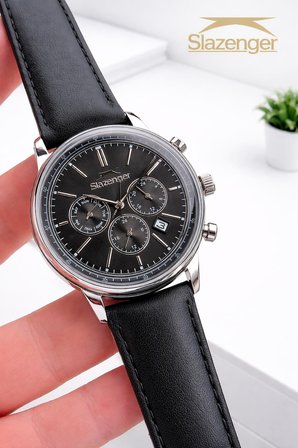 Slazenger Deri Kordon İç Fonksiyonları Aktif 10 Atm Suya Dayanıklı Erkek Kol Saati ESL.9.2539.X3
