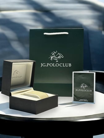 JG.Polo Club Çelik Kordon 2 Yıl Garantili 5 Atm Suya Dayanıklı Erkek Kol Saati+Bileklik JG.J2538.2