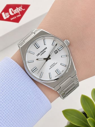 Lee Cooper 2 Yıl Garantili Takvimli Kadran Bileklik Hediyeli  Erkek Kol Saati E8325.330