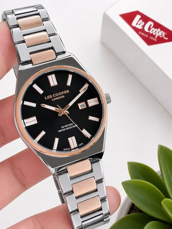 Lee Cooper 2 Yıl Garantili Takvimli Kadran Bileklik Hediyeli  Erkek Kol Saati E8325.550