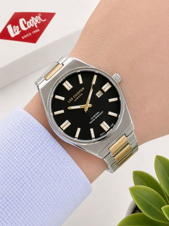 Lee Cooper 2 Yıl Garantili Takvimli Kadran Bileklik Hediyeli  Erkek Kol Saati E8325.250