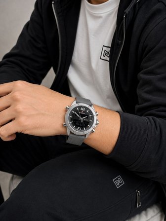 Naviforce Silokon Kordon Dijital & Analoğ Mekanizma Bileklik Hediyeli 3 ATM Erkek Kol Saati NF9264.3