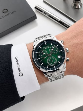 Quantum Sapphire Cam İtalyan Bileklikli 10 Atm Suya Dayanıklı 2 Yıl Garantili Erkek Kol Saati 1008YL