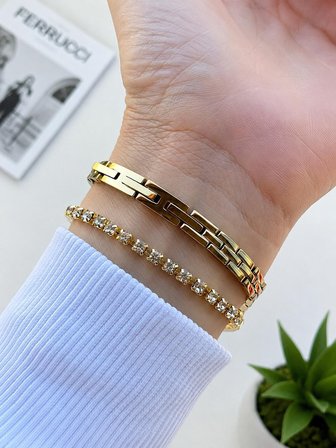 Ferrucci Küçük Vintage Kasa Çelik Kordon 2 Yıl Garantili 3 Atm Kadın Kol Saati+Bileklik BFC.03768.1