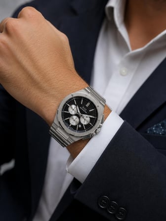 RMS Romanson Premium Erkek Kol Saati Çelik Kordon 5 ATM Su Geçirmez Kronometreli Kadran AG2134.12